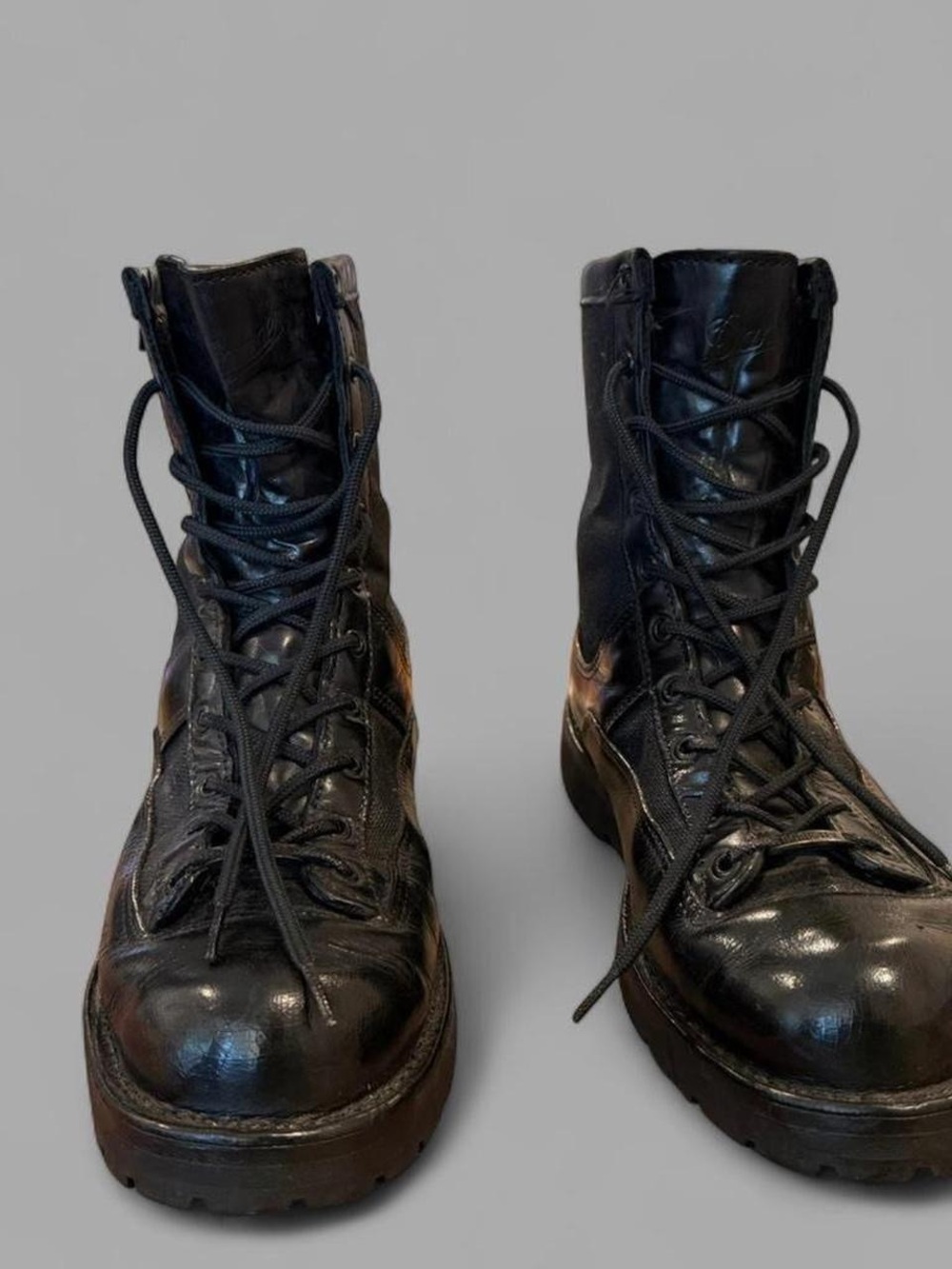 Danner Black Leather Lace-Up Tactical Boots 11.5